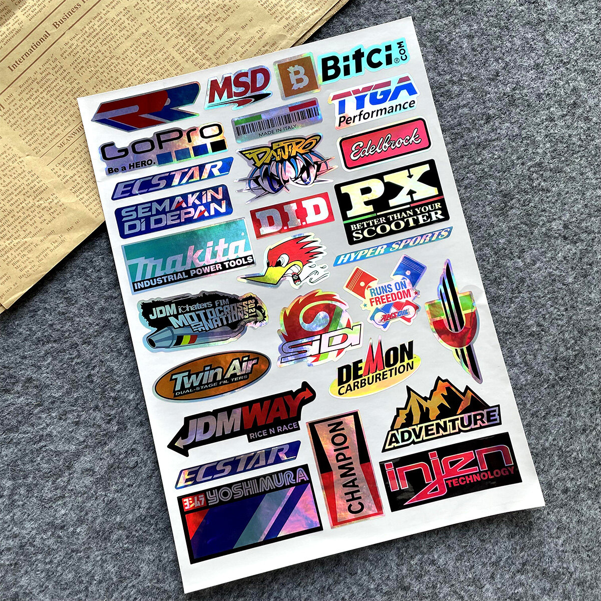 Phụ Kiện Tạo Kiểu Xe Máy JDM 40 / 38 Chiếc Sticker Decal Can Lựa Chọn Thích Hợp Cho Honda Click 160 