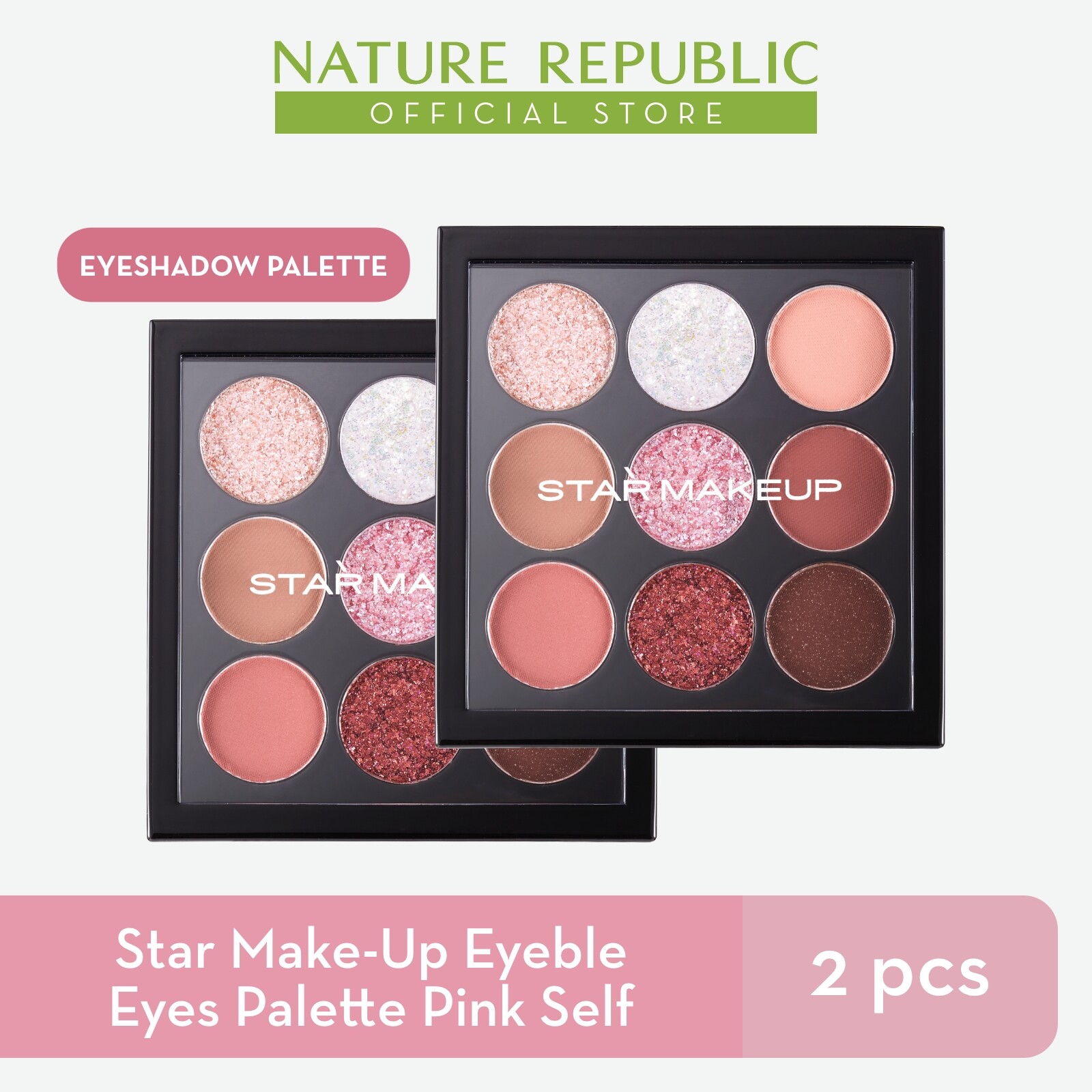 Gambar 1+1 Nature Republic x Star Makeup Eyeble Eyes Palette   2 pcs