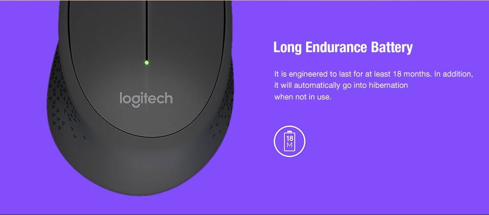 Logitech M280 Wireless Mouse Support Office Test with USB Nano Receiver 1000dpi for Windows Mac OS- Gray