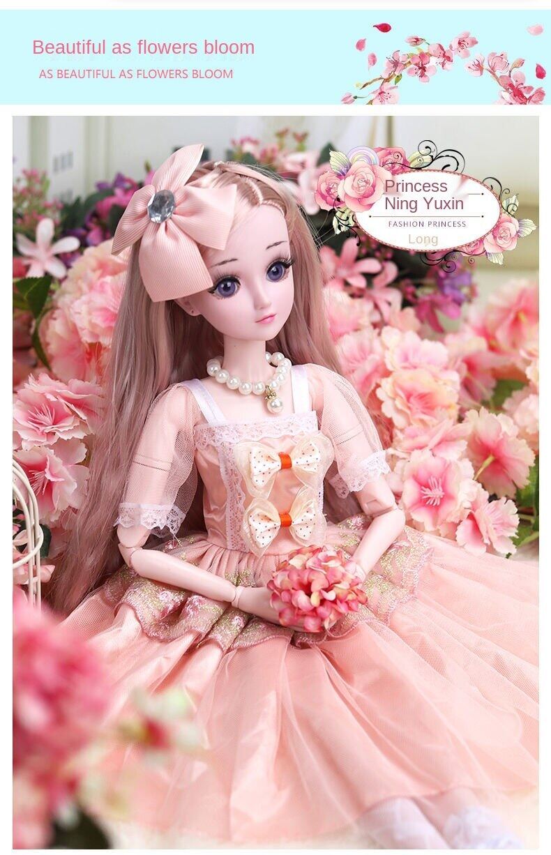 60cm yangyitian Barbie doll queen Princess set single children and girls dressing toys birthday gift