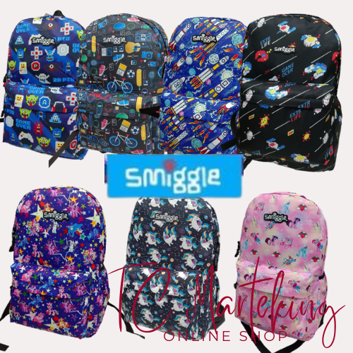 Sekolah Smiggle M Size Beg for kids Ready Stock School Bag Budak Bag Kanak Perempuan Lelaki Bag Lazada