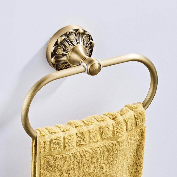 Biggers Europe Style Antique Bronze Bathroom Towel Ring Towel Holder Carved Surface Lazada Singapore