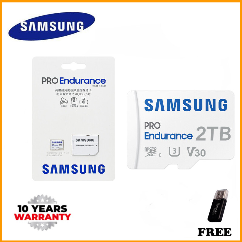 100% Original (Free Card Reader) (Free Shipping) SAMSUNG PRO-tarjeta Micro SD Original de alta resistencia para monitoreo de vídeo, tarjeta de memoria TF para cámara de vigilancia, 128GB 256GB 512GB 1024GB 1TB 2000GB Harga 22 Ringgit*Penghantaran Percuma