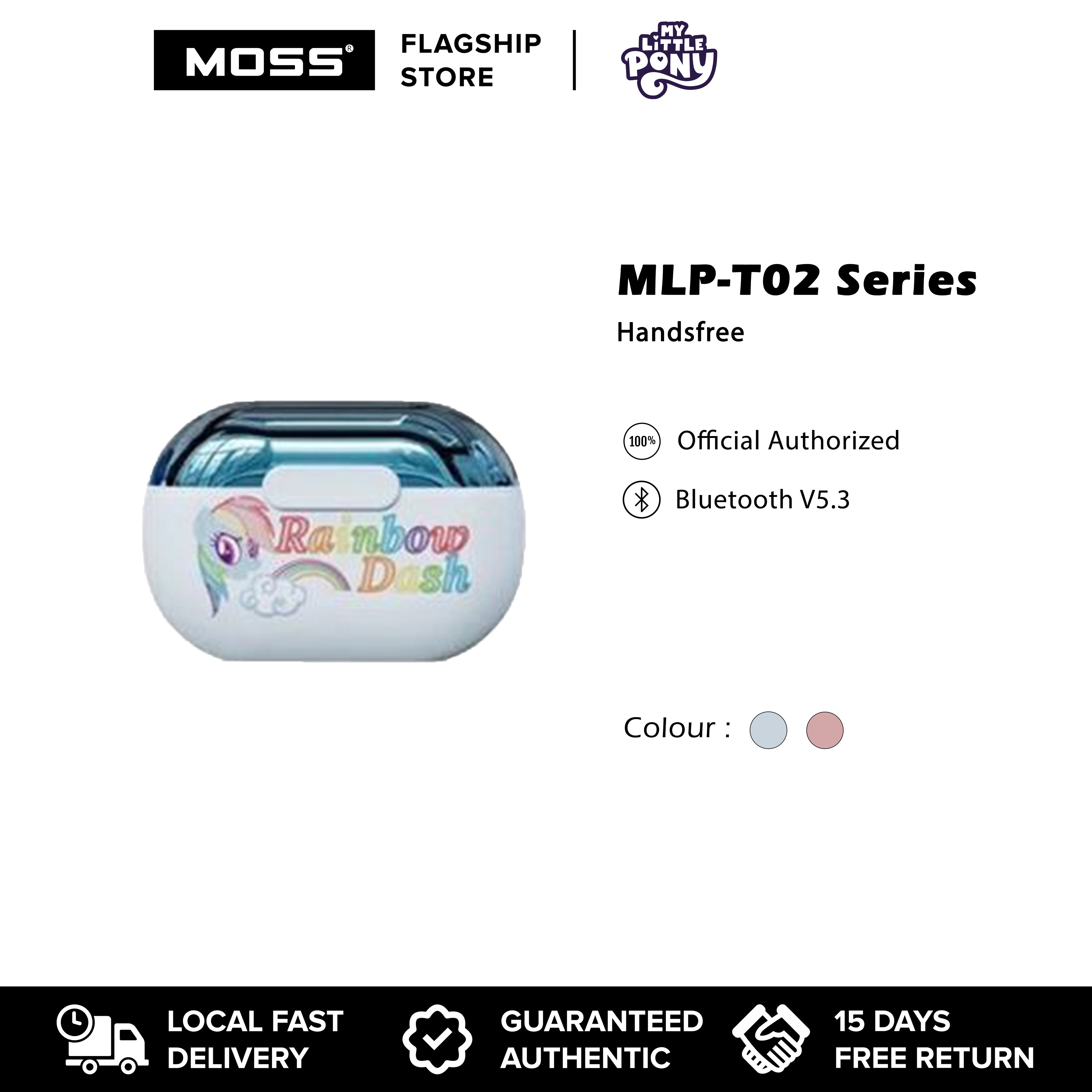 My Little Pony MLP-T02 Neon Series Bluetooth Earphone Handsfree ( Rainbow Dash / Pinkie Pie )