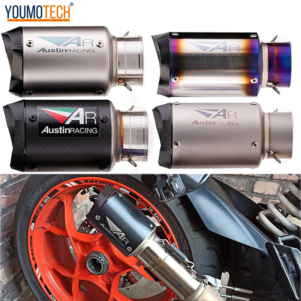51mm/60mm Titanium Alloy Universal Exhaust Muffler Pipe Modified Exhaust End Pipe AR Canister Tailpipe For CBR1000R K7 K8 Z800 ZX6R ZX-10R Z900 Z1000 ninja400 S1000RR KTM 790DUKE 390 etc Giá 521,010 Đồng*Miễn phí vận chuyển