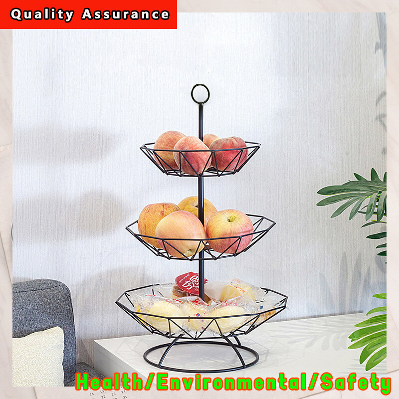Gambar Fruit Basket Creative Household Candy Fruit Plate Nordic Three tier Storage Basket