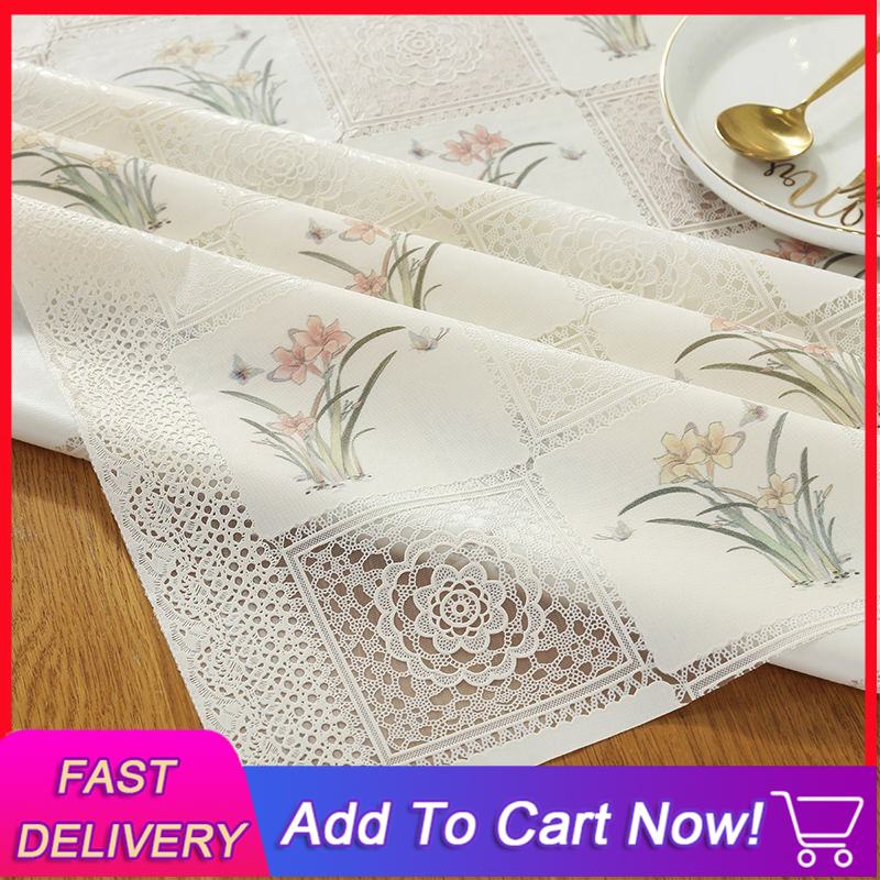 Gambar 1PC PVC Tablecloth Waterproof Square Plastic Table Cloth Disposable Oil proof Tea Table Cloth Rectangular