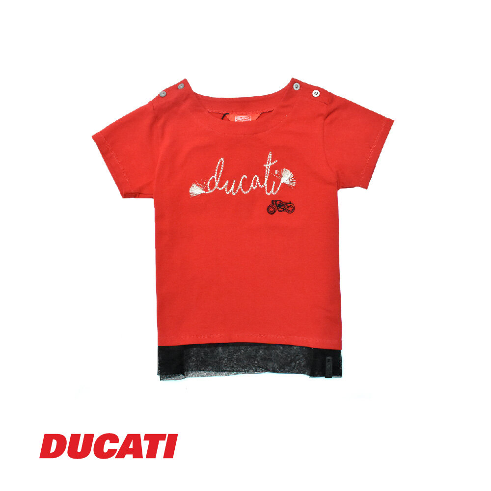 Ducati Kids Girl Long Sleeve Tee Cotton Machine Washable