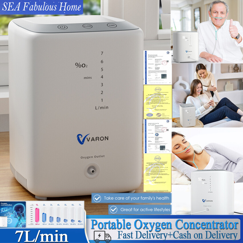 [ Fast Shipping] VARON Intelligent Home Oxygen Generator Oxygen Generator 7L/Min Adjustable Flow Rate Portable Oxygen Concentrator Machine Maximum Oxygen Concentration Reaches 93 ± 3% Suitable For The Elderly, Pregnant Women, Infants, Patients ราคา 10,339 บาท*ส่งฟรี