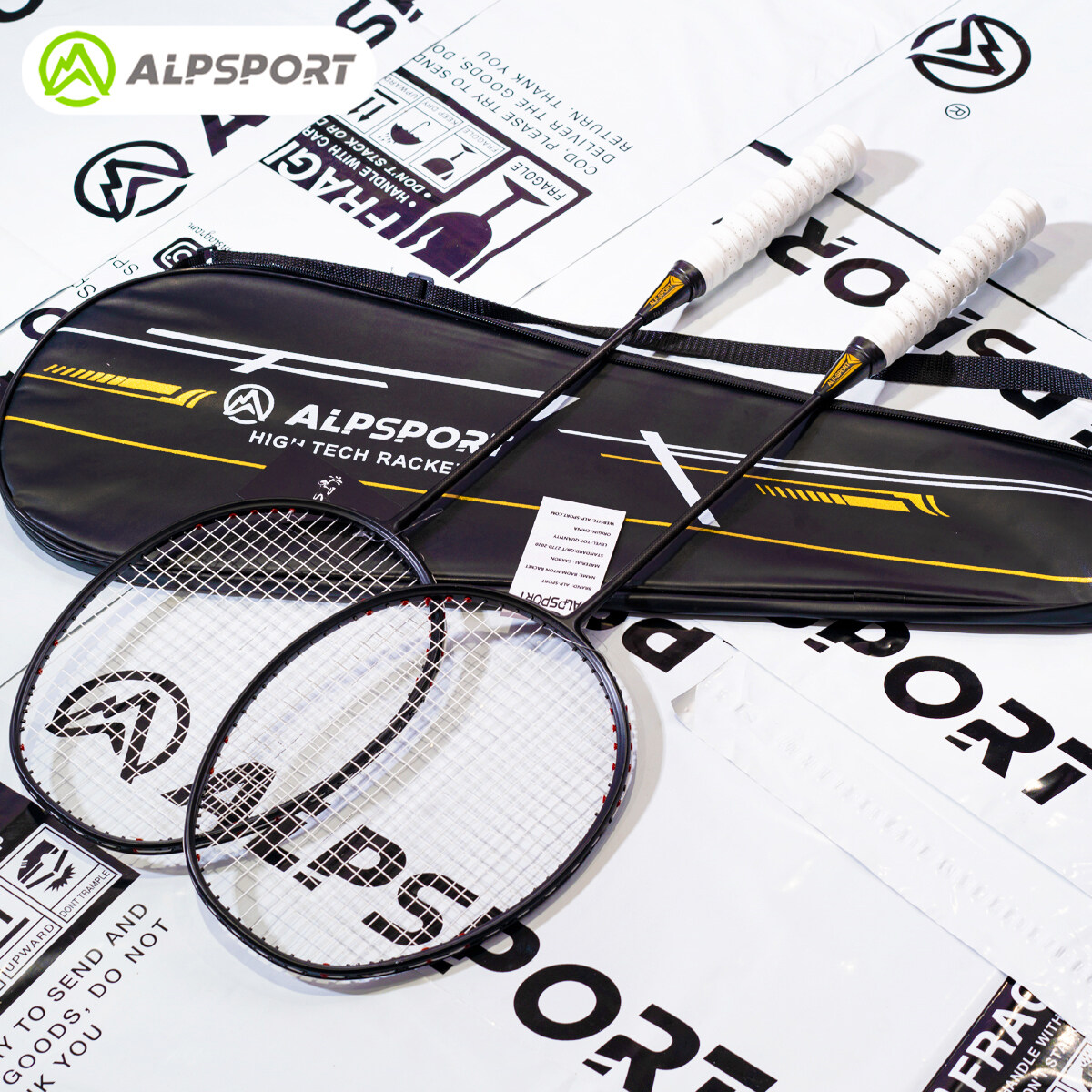Alp XHP 2 pcs racket professional badminton racket set 100% full carbon badminton racket 6U 72g 30lb