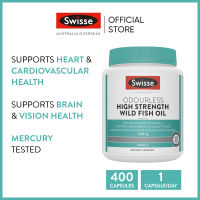 Swisse Ultiboost Odourless High Strength Wild Fish Oil 1500mg 400 Soft Capsules (EXP:05 2029)