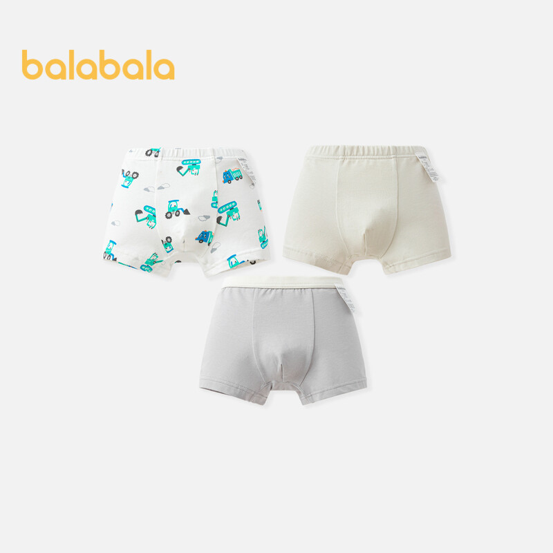 Balabala Children Pants Boys Quadrangle Shorts Cotton Flat Not Pinch Pp Baby Little Big Boy Antibacterial Three Packs ราคา 216 บาท*ส่งฟรี