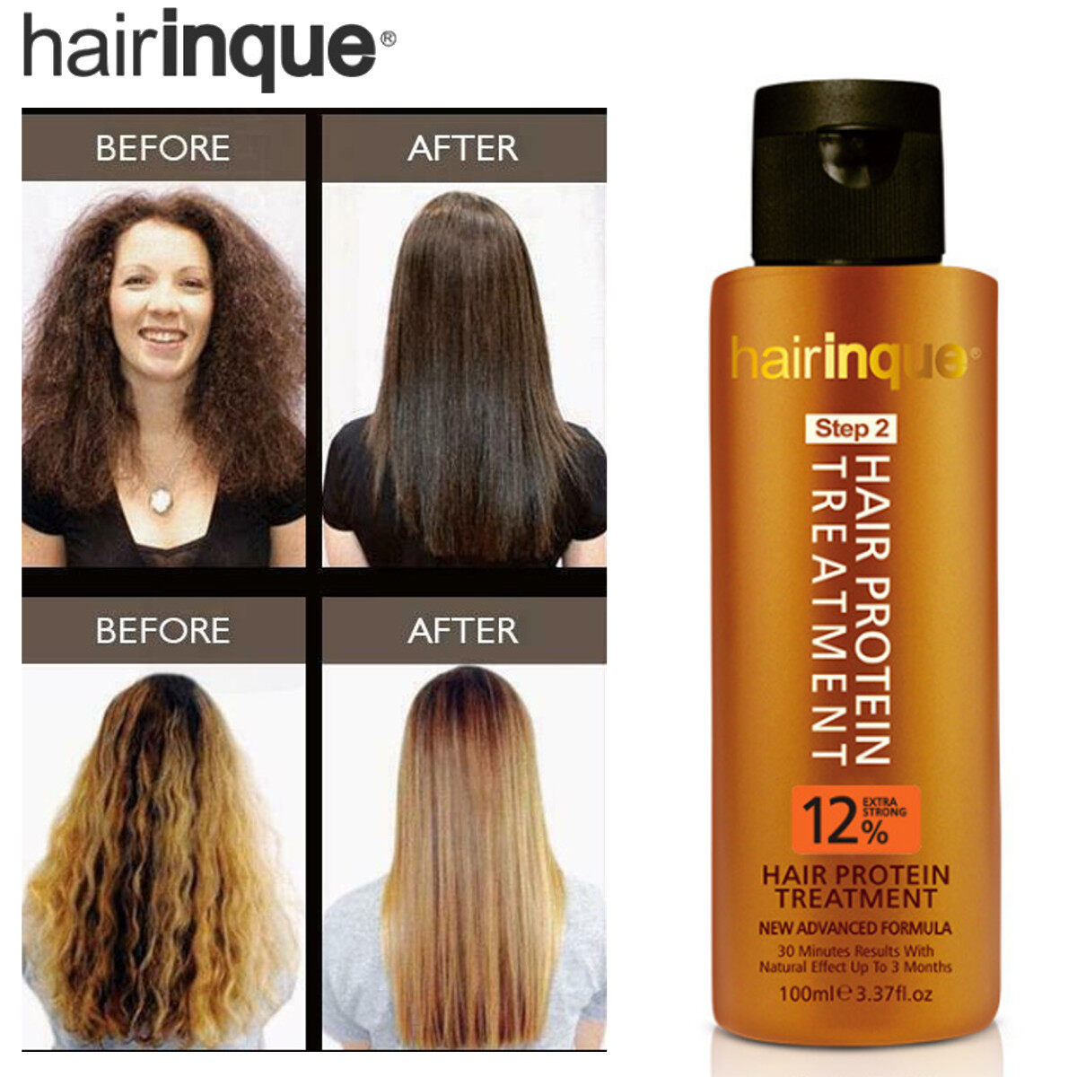 Hairinque 12% Hair Protein Treatment Straight Hair Damaged Hair Repair  Curly Hair Care Smooth 100ML | Lazada