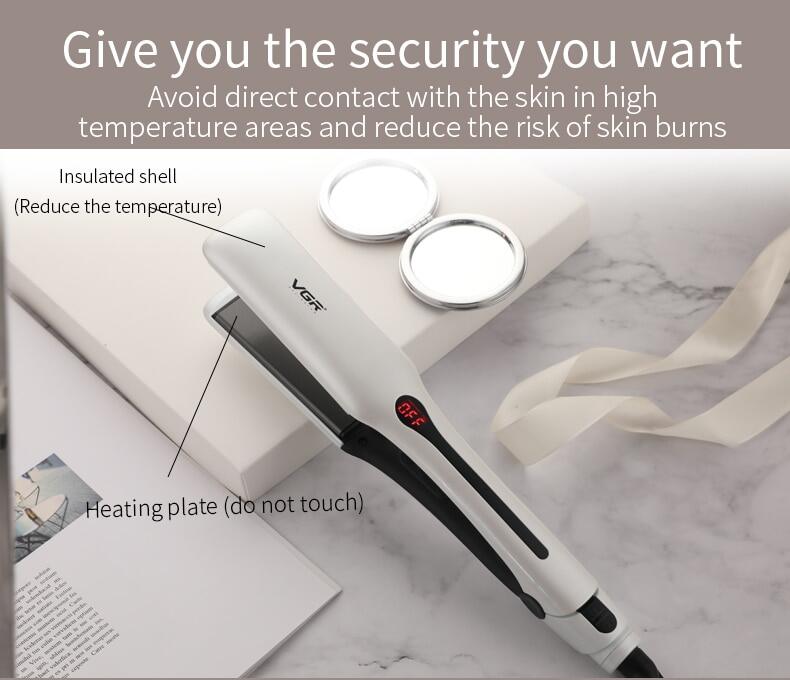 Máy Duỗi Tóc VGR Bàn Ủi Phẳng Ma Thuật Chăm Sóc Cá Nhân, Lược Chải Chuyên Nghiệp, Kỹ Thuật Số Lron Tong Bán Chạy Thời Trang