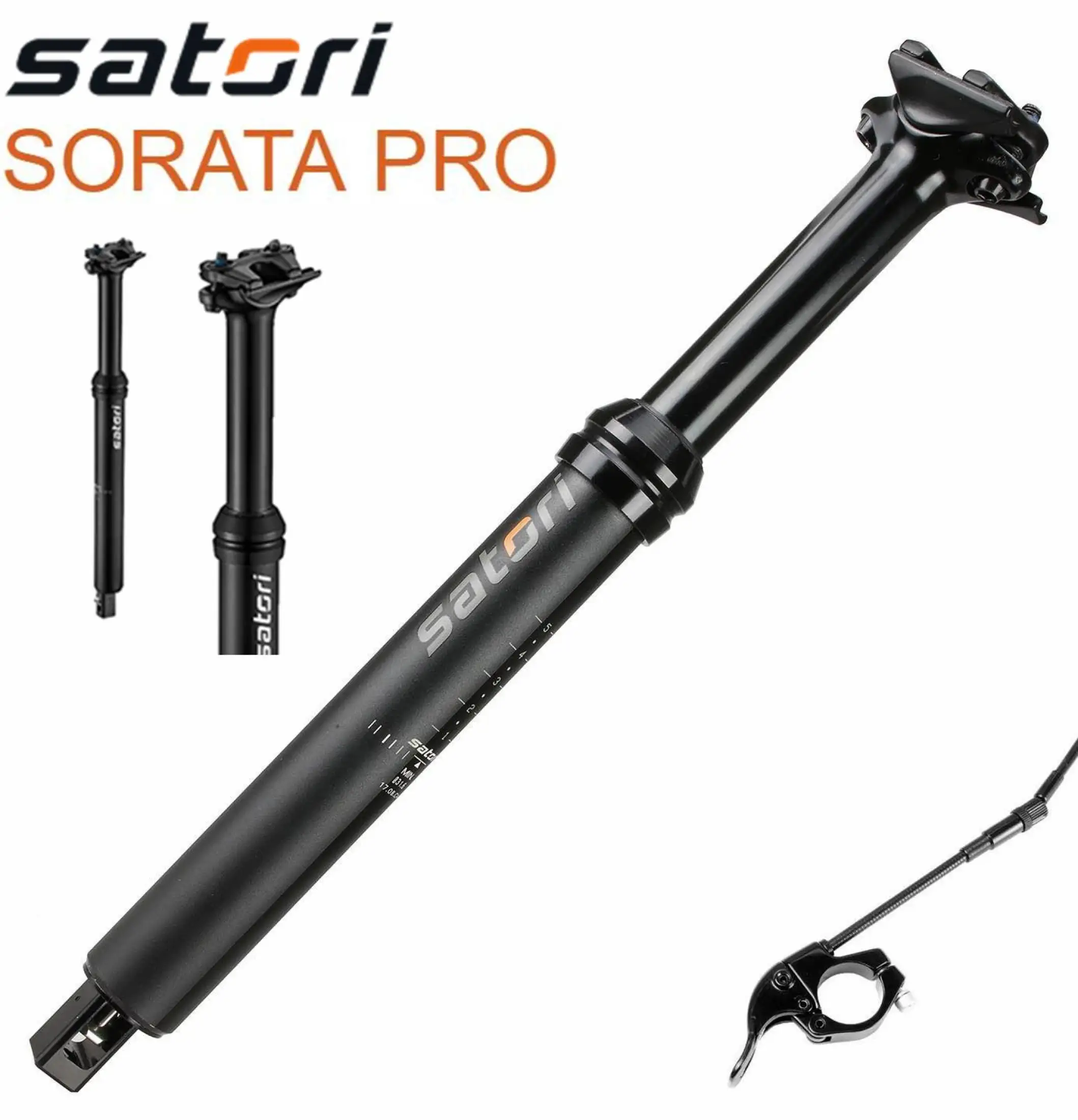 Satori Dropper Seatpost Adjustable Height Sorata Pro 150mm 125mm Internal External Cable Routing 30.9mm 31.6mm Remote Control 