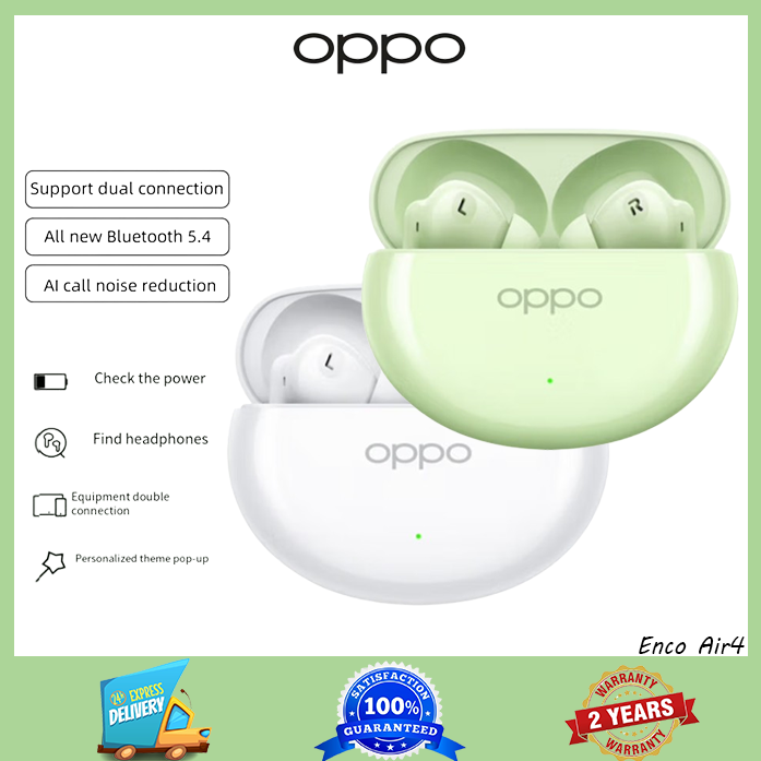 Oppo Enco Air 4 Wireless Earphones 2024 Bluetooth Original Audio Device Active Noise Cancellation 43H Battery 5.4 Novelty ราคา 1,440 บาท*ส่งฟรี