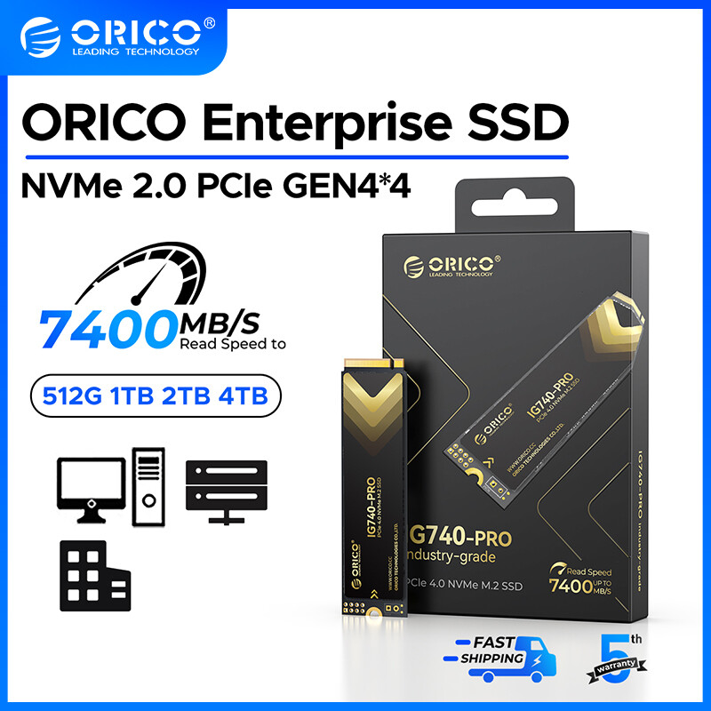 ORICO 7000MB/s Speed Extrem SSD M. 2 NVMe SSD 2280 Safeguard Data Security and Privacy Provide Multiple Thermal Dissipation for PS5 ราคา 5,000 บาท*ส่งฟรี