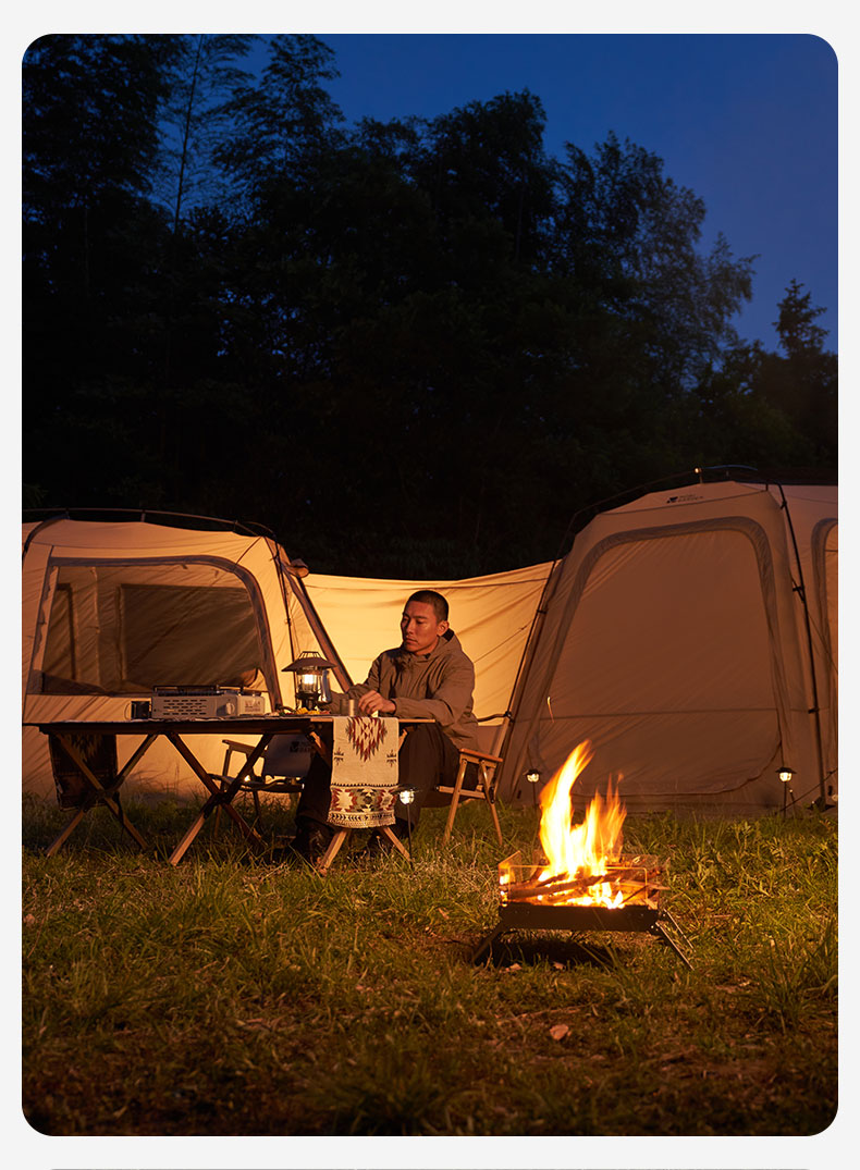 MOBI GARDEN Campingzelt, Familienzelt, großer Raum, wasserdicht, Sonnenschutz im Freien