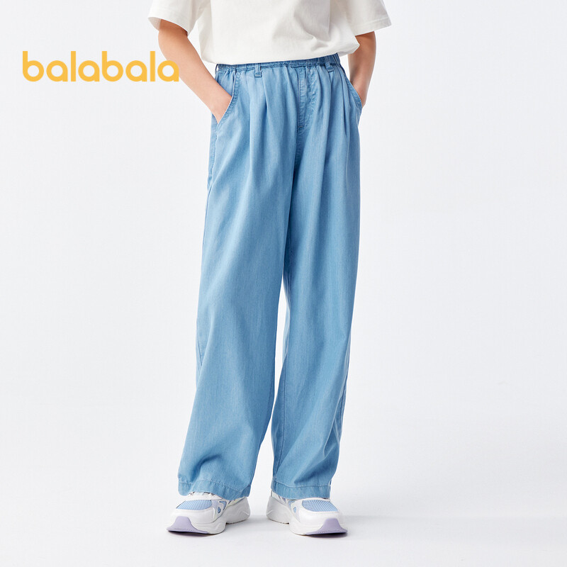 Balabala Girls Jeans Children Trousers 2024 New Summer Wear Middle Large Children Trousers Sweet Straight Trousers Tide ราคา 523 บาท*ส่งฟรี