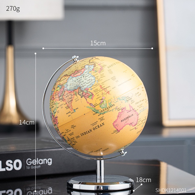 Desktop Decor Globe Geography Kids Education Creative Home Decor Accessories Retro World Globe Modern Learning World Map Globe