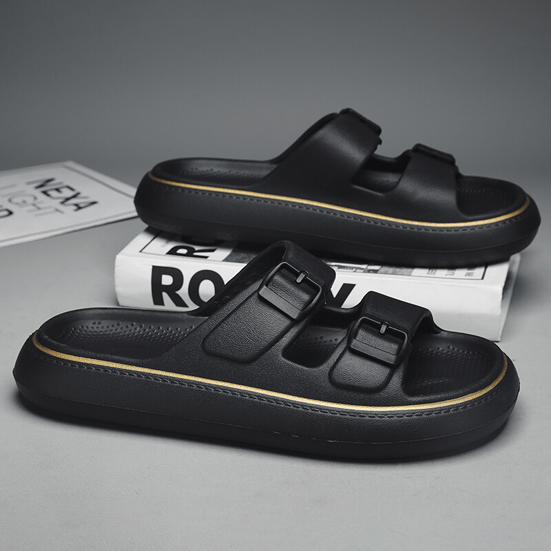  Nam và dép lê nữ 2024 mới Kasut selipar Lelaki virus dewasa tahan lasak ngoài trời không thấm nước chống trượt thời trang ban đầu giải trí nhẹ đôi giày đi biển bên bờ biển trong nhà nhà phòng tắm học sinh sinh viên Dép xỏ ngón cho nam 