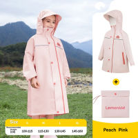 Lemonkid Children‘s Raincoat With Schoolbag Position Waterproof Durable Rain Wear Wide Brim Double Closure Rain Poncho Boys and Girls LK2251038