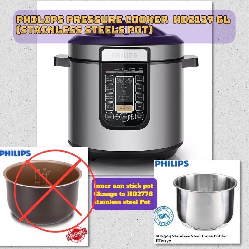 philips pressure cooker stainless steel