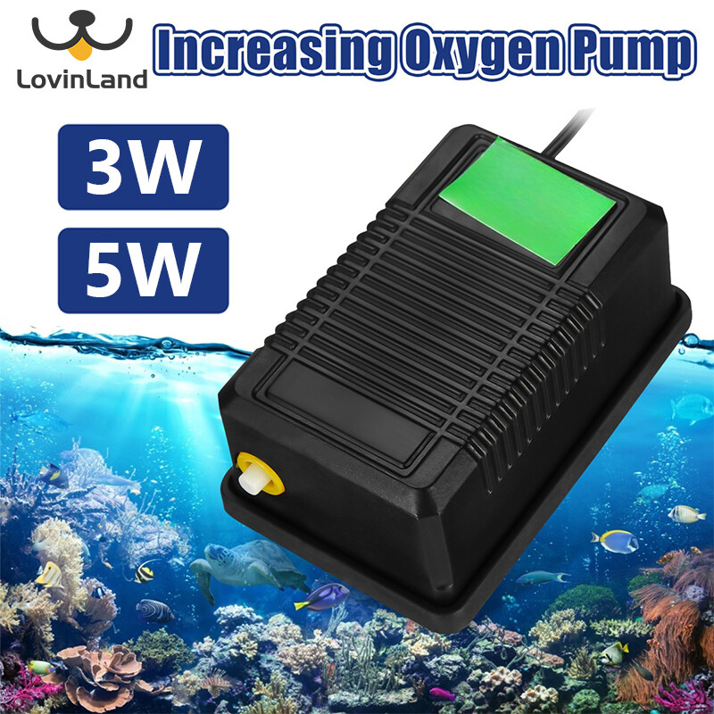 Lovinland máy bơm khí tăng oxy bể cá cho máy bơm oxy phụ kiện bể cá máy bơm sục khí hai lỗ bể cá 3w 5w hiệu quả tiếng ồn thấp
