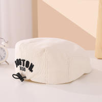 Korean Baby Beret Hat for Boys Girls Letter Embroidery Toddler Peaked Cap Spring Autumn Soft Cotton Kids Adjustable Hats