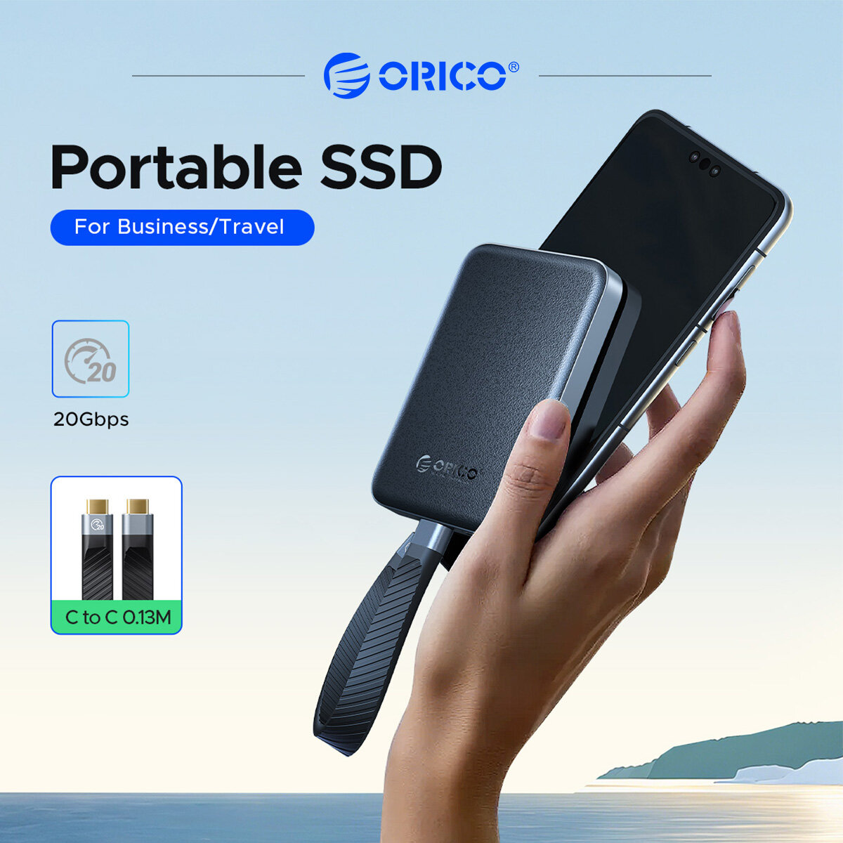 ORICO 1000 MB/giây xách tay SSD pd100w cổng cung cấp điện 128GB/256GB/512GB/1TB/2TB cho kinh doanh/du lịch sang trọng da