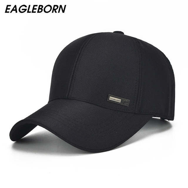 solid black dad hat