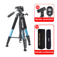 Zomei Q188 Camera tripod Aluminum Alloy Tripod with 3-Way Pan Tilt Head up to 8kg Load Capacity for Video and Photo DSLR Cameras maximum height 74inch tripod stand metal tripod for phone portable tripod stand yunteng nikon tripod leg tripod