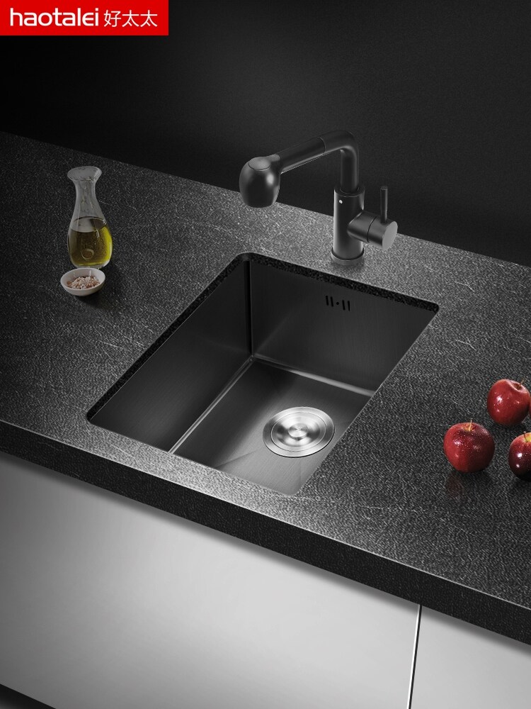 Gambar Germany single tank xiancai basins bar 304 stainless steel kitchen sink sink sink sink sink