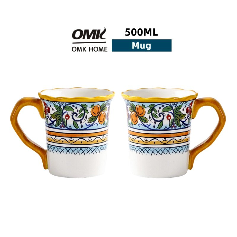 OMK Birds of Paradise series Ceramic 500ml Mugs Coffee cup ราคา 312 บาท*ส่งฟรี