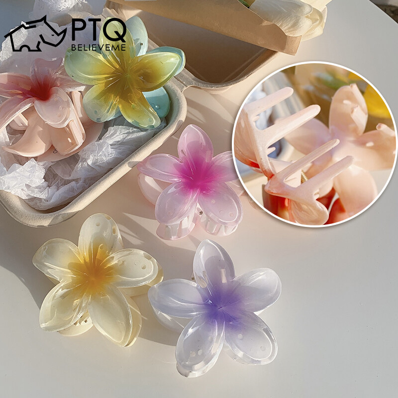 Gradient Candy Color Hair Claws Three-dimensional Flower Hair Clip Korean Style Elegant Hair Accessories Clip Claws PTQ