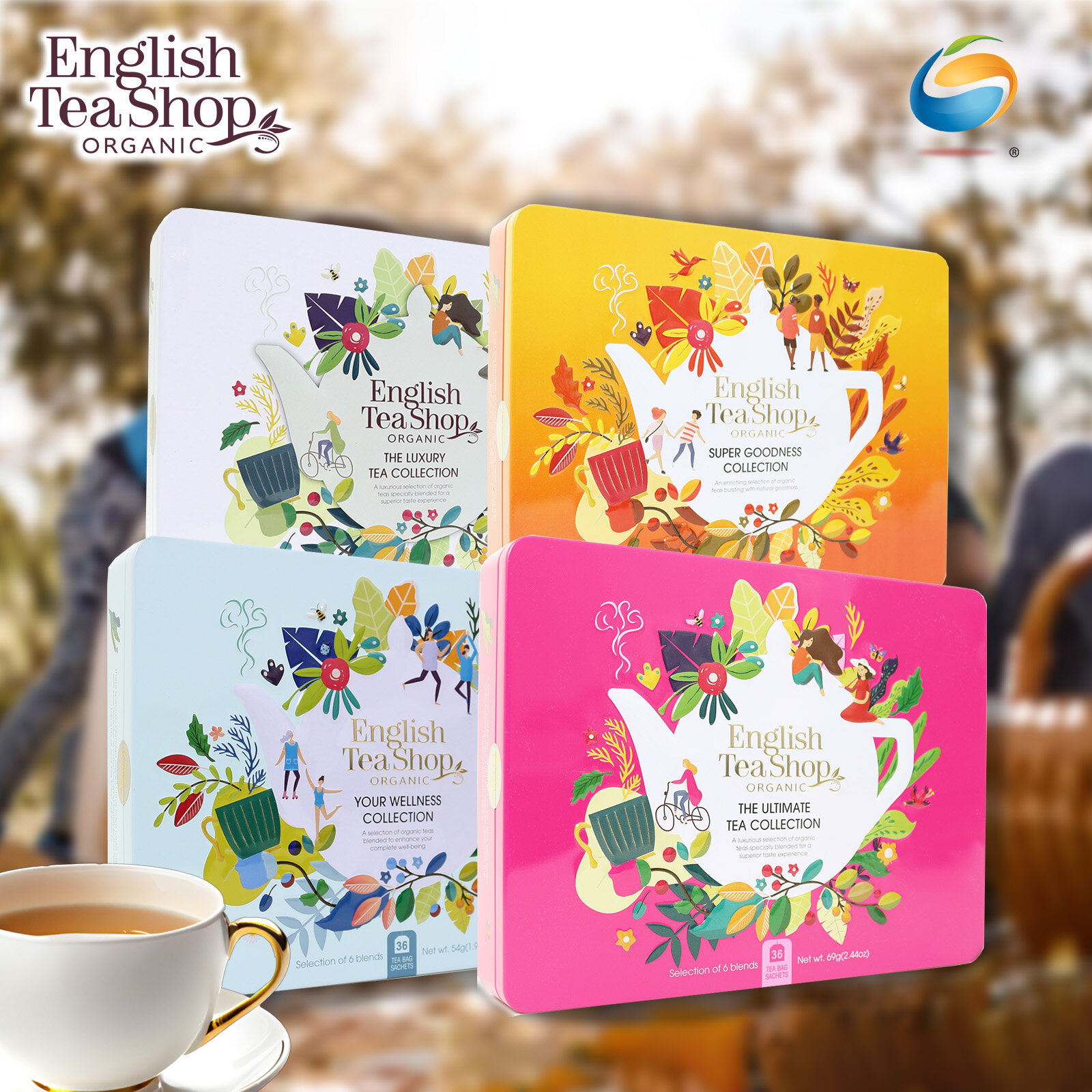 English Tea Shop Organic Luxury Collection White Tin 36ct