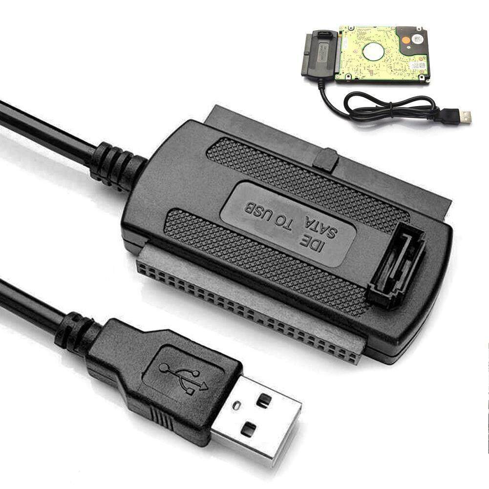 Bộ Chuyển Đổi Ổ Cứng USB 2.0 Sang IDE SATA S-ATA 2.5 4 HD Nguồn AC 3.5 Bên Với Bộ Nguồn Cáp Đổi Ngoài Chân HDD, T1W9