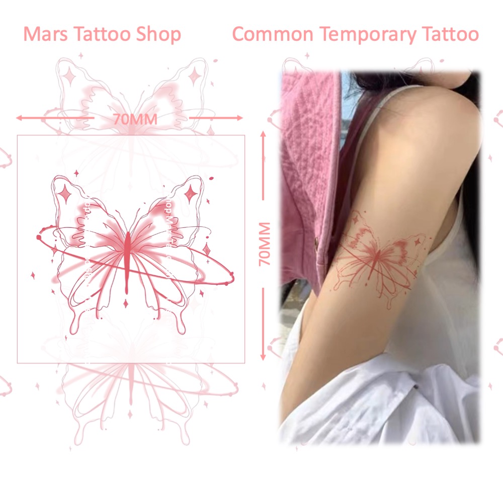 【Mars Tattoo】Common Tattoo Colored Tattoo Long LastingTemporary Tattoo Sticker Fake Tattoo Butterflies Butterfly CX014