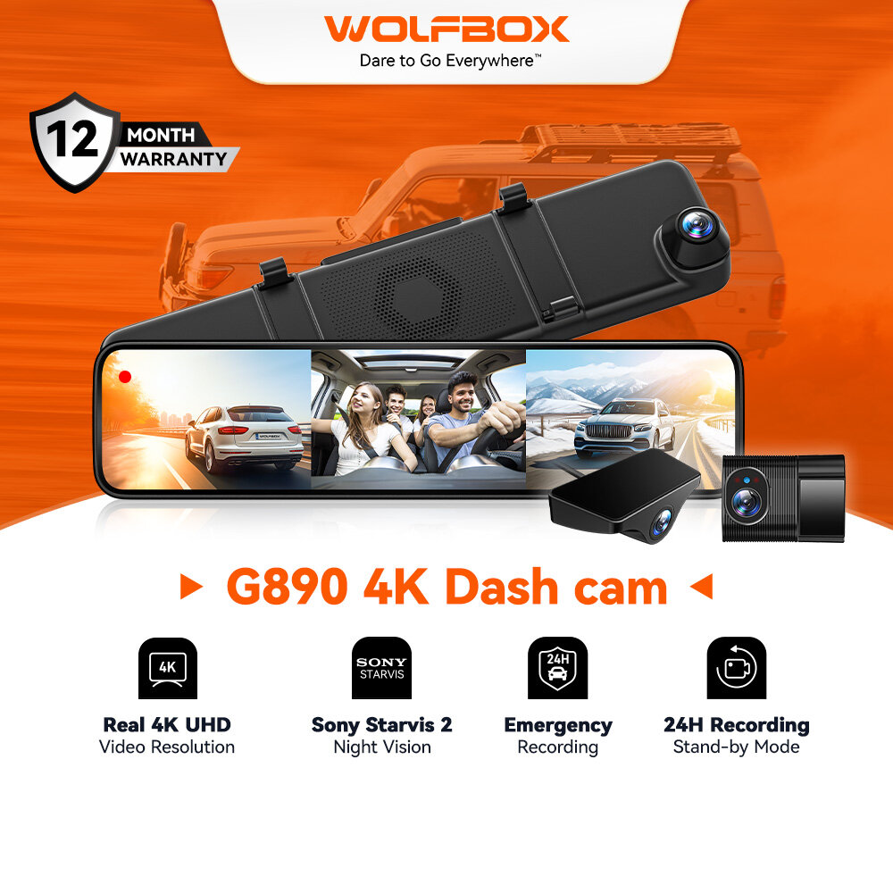 Blueskysea Dual Lens Infrared Night Vision 1080P Dash Cam For Grab
