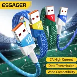 Essager 7A A-C Cáp Nhanh Chóng Sạc USB-A Để Loại-C Cáp Loại C 7A 100W USB sạc nhanh ghép màu Bóng Đá sạc nhanh cuộn dây Dữ Liệu Cho Huawei Samsung OnePlus Xiaomi Realme Honor Oppo Vivo Máy Tính Bảng Máy Tính Xách Tay 7A Colourful Cáp