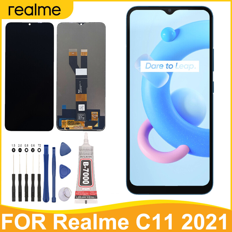 Bộ lắp ráp màn hình cảm ứng số hóa màn hình lcd cho realme c11 2021 rmx3231 + dụng cụ sửa chữa + b7000