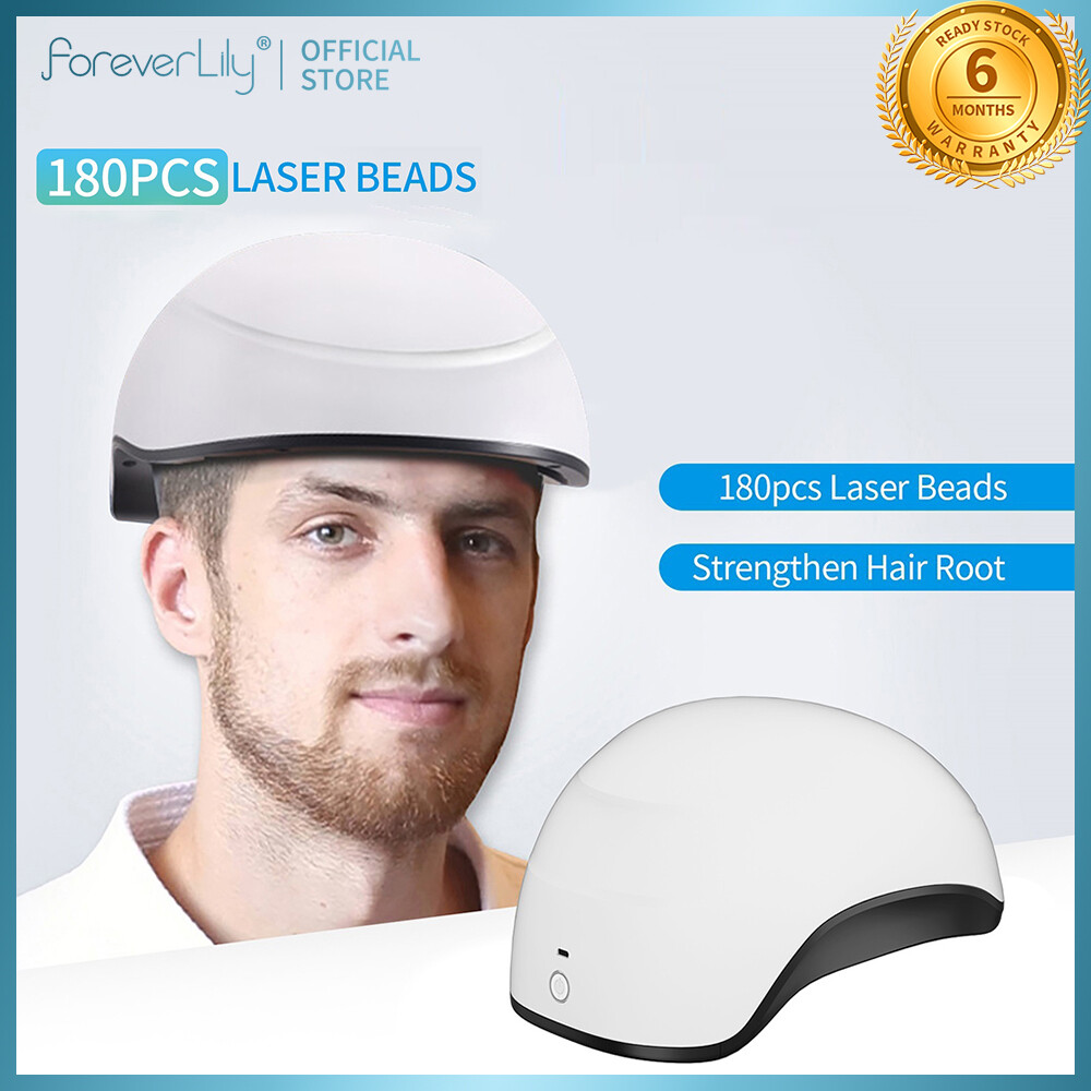 foreverlily 4in1 Hair Regrowth Cap Device Helmet Laser Hair Loss Treatment Anti-hair Loss Control Oil Hair Massage Machine ราคา 7,490 บาท*ส่งฟรี