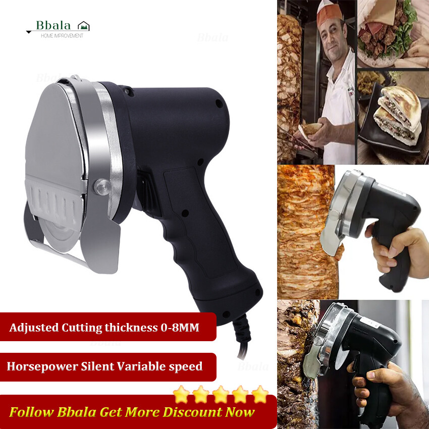 Electric Kebab Slicer Doner k/n/i//f/e Shawarma Cutter Handheld Roast Meat Cutting Machine Gyro k/n/i//f/e Two Blades ราคา 2,100 บาท*ส่งฟรี