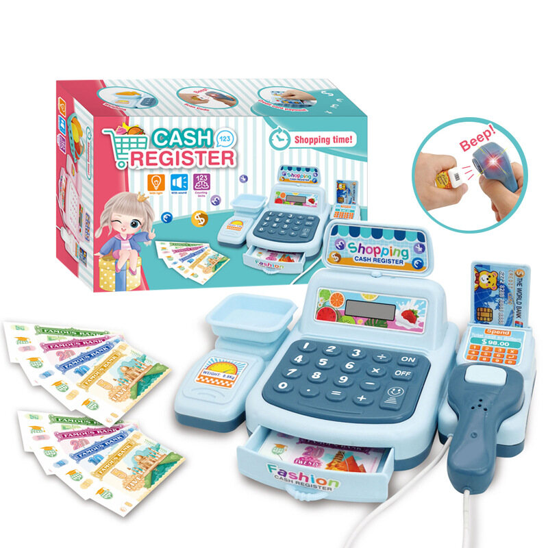 Đồ chơi giáo dục Máy Tính Tiền mini mô phỏng vai trò của máy tính tiền siêu thị