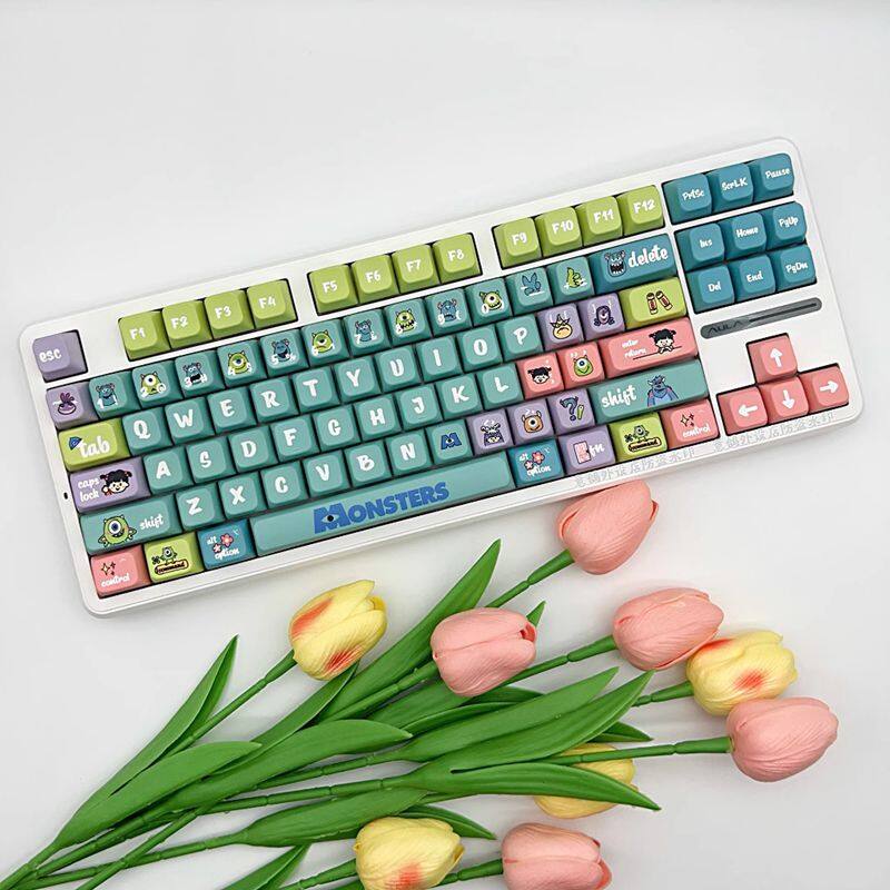 【Keycap only】monster Đảng Keycap 125 phím MDA hồ sơ PBT thăng hoa cho công tắc Cherry MX Bàn Phím Cơ RK61/Anne Pro 2/gk61 KTT TTC Hộp chuyển đổi