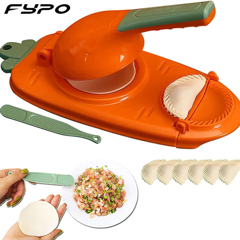 Fypo Bánh Bao 2 Trong 1 khuôn làm bánh hấp Bọc Khuôn Bột Ép Công Cụ Empanada Báo Chí Bánh Bao Da Nhà Sản Xuất phụ kiện nhà bếp