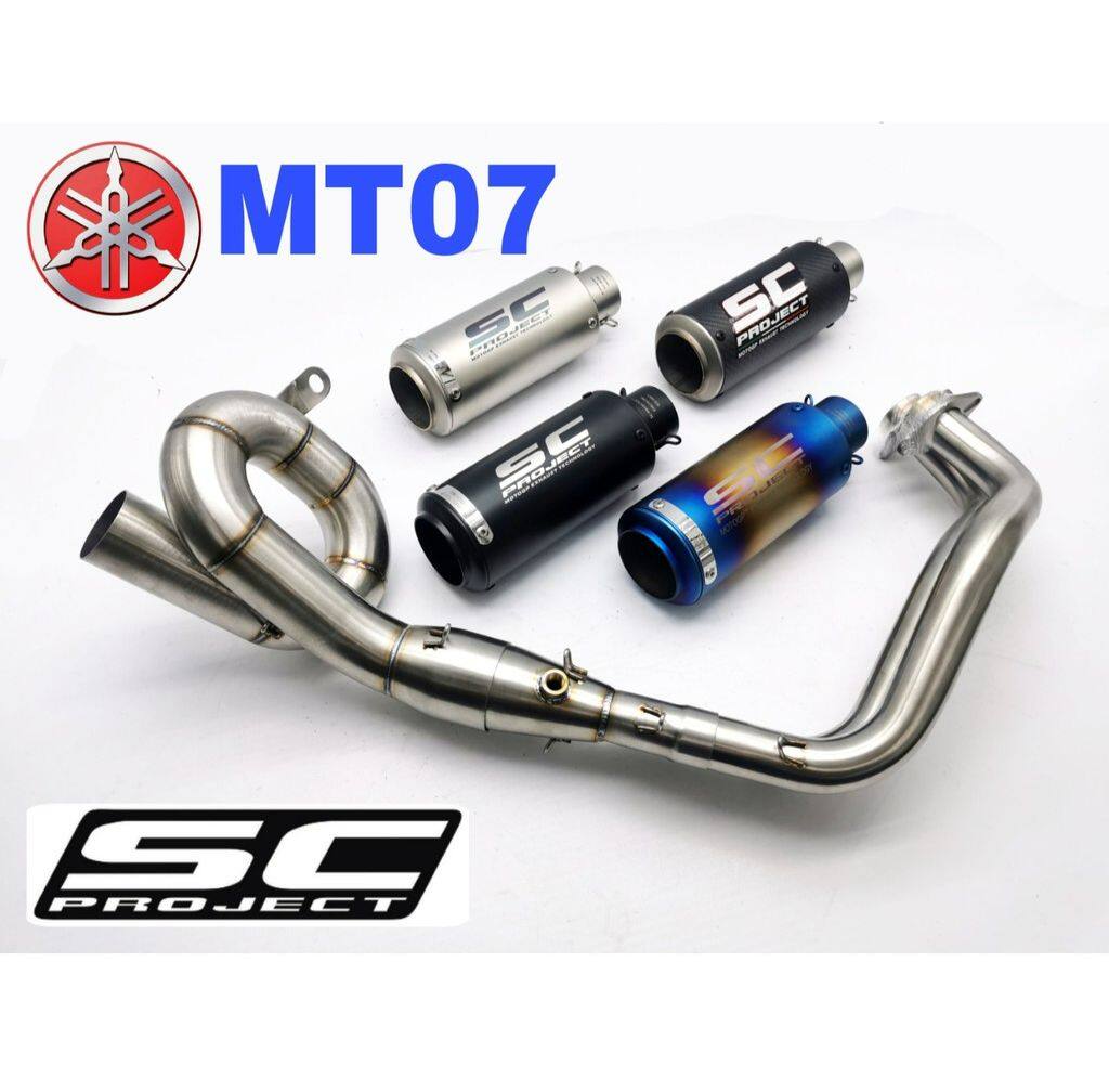 SC Project Exhaust Yamaha MT07 Full System Piping Manifold