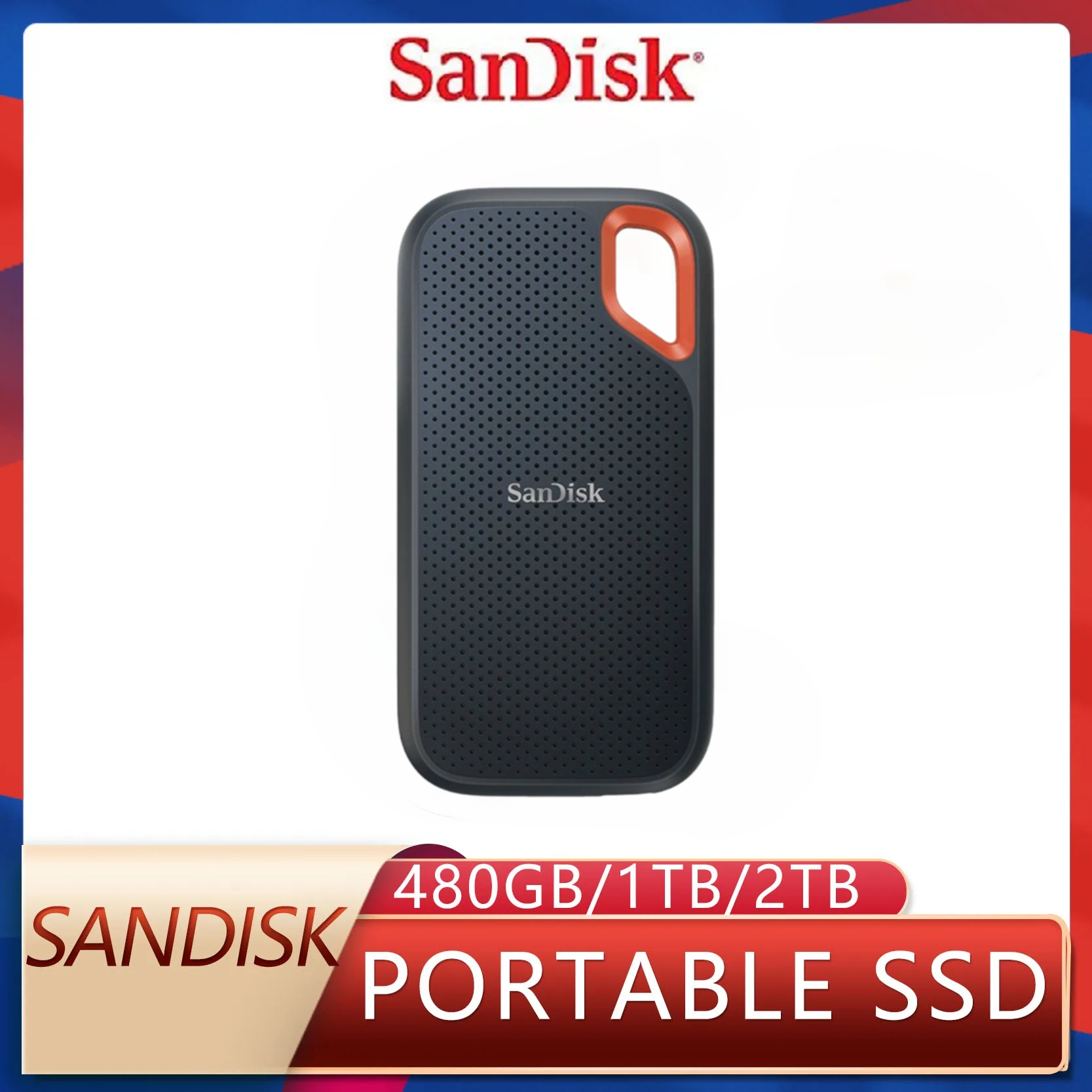 SanDisk E61ไดรฟ์ NVMe แบบพกพาพิเศษมี1050เมกะไบต์/วินาที IP65กันฝุ่น USB 3.2 Type-C 1TB 2TB 4TB | สำหรับแล็ปท็อปแท็บเล็ต ราคา 3,680 บาท*ส่งฟรี