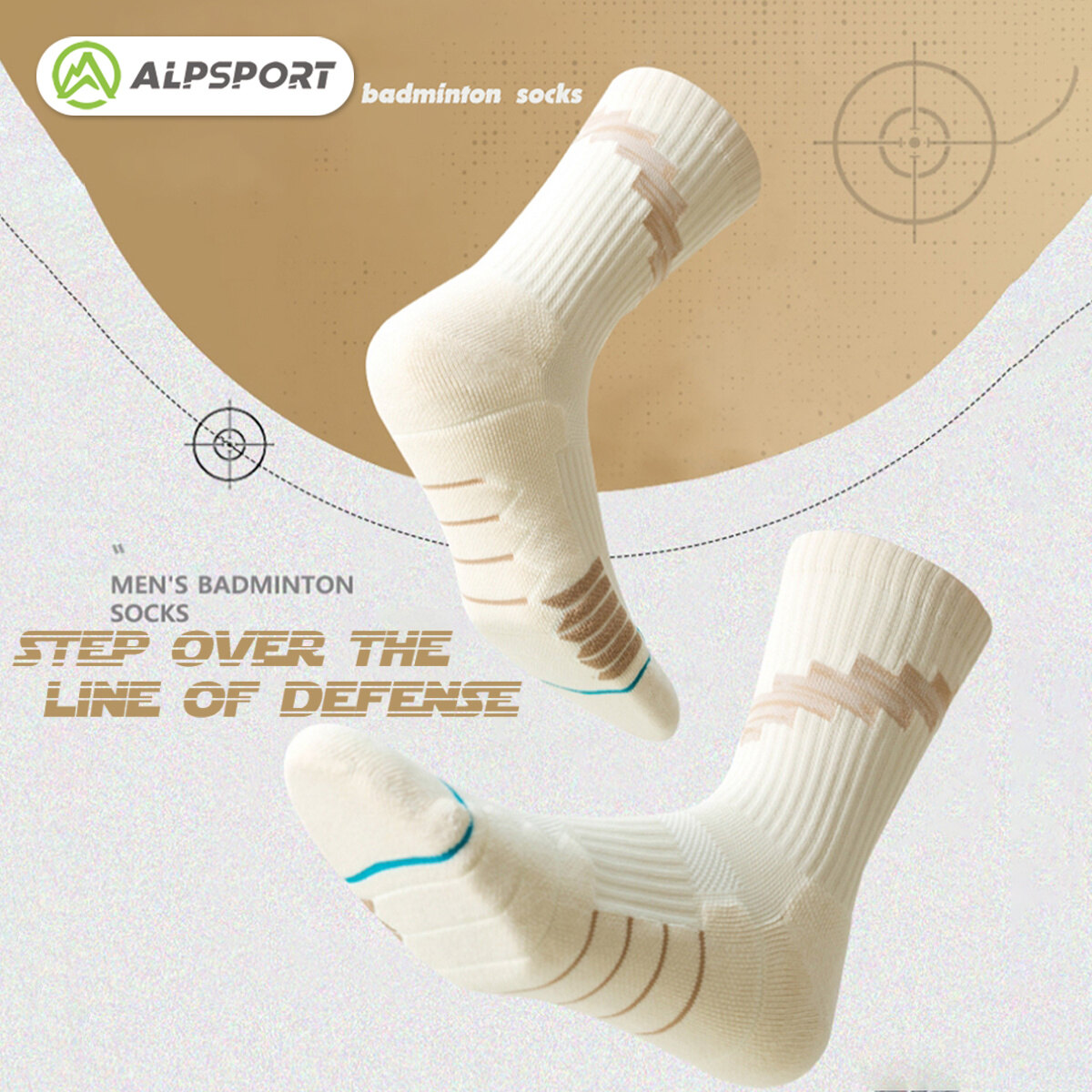  Alp Mới Chống Trượt Đào Tạo Người Đàn Ông Và Phụ Nữ Của Cotton Vớ thể thao Thoáng Khí Cao-Top Dày Chống Mùi Chân chạy bộ đá bóng bóng rổ Vớ Tập Thể Dục Vớ Quần Vợt 1096 