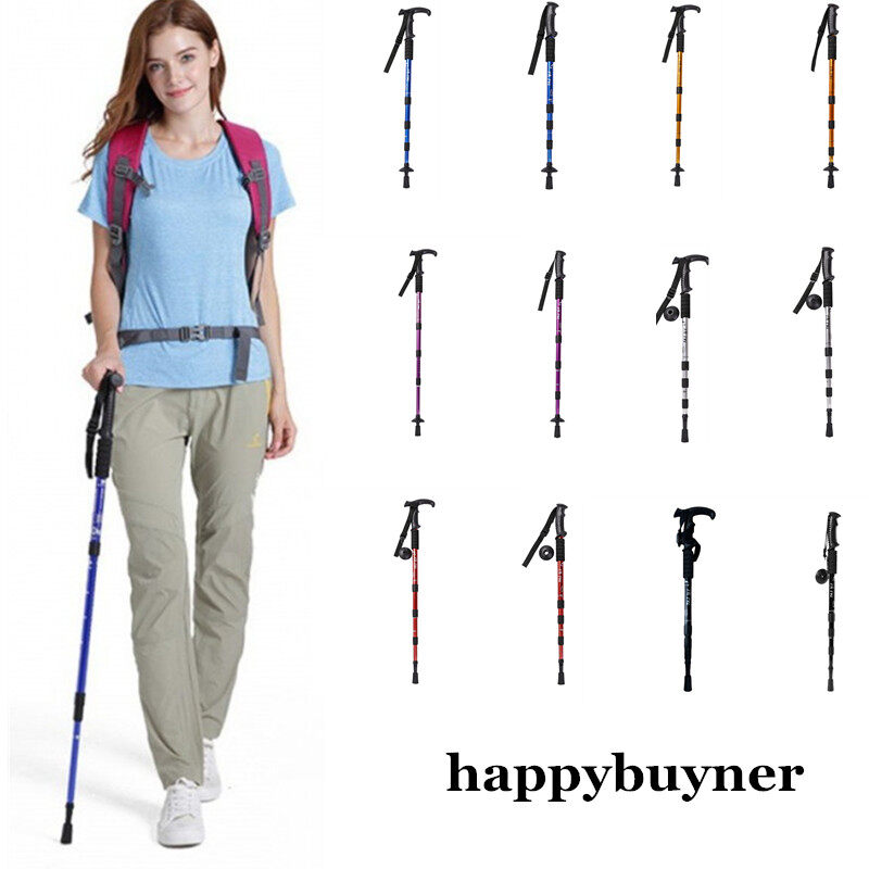 happybuyner Kính Thiên Văn Đi Bộ Đường Dài Gậy Đi Bộ Cực Alpenstock Chống Sốc Chống Trượt
